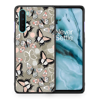 Thumbnail for Θήκη OnePlus Nord 5G Butterflies Boho από τη Smartfits με σχέδιο στο πίσω μέρος και μαύρο περίβλημα | OnePlus Nord 5G Butterflies Boho case with colorful back and black bezels