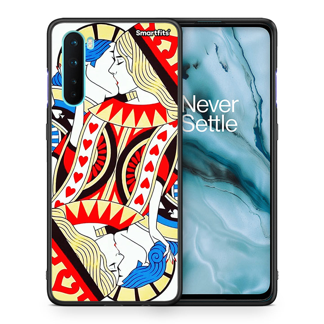 Θήκη OnePlus Nord 5G Card Love από τη Smartfits με σχέδιο στο πίσω μέρος και μαύρο περίβλημα | OnePlus Nord 5G Card Love case with colorful back and black bezels