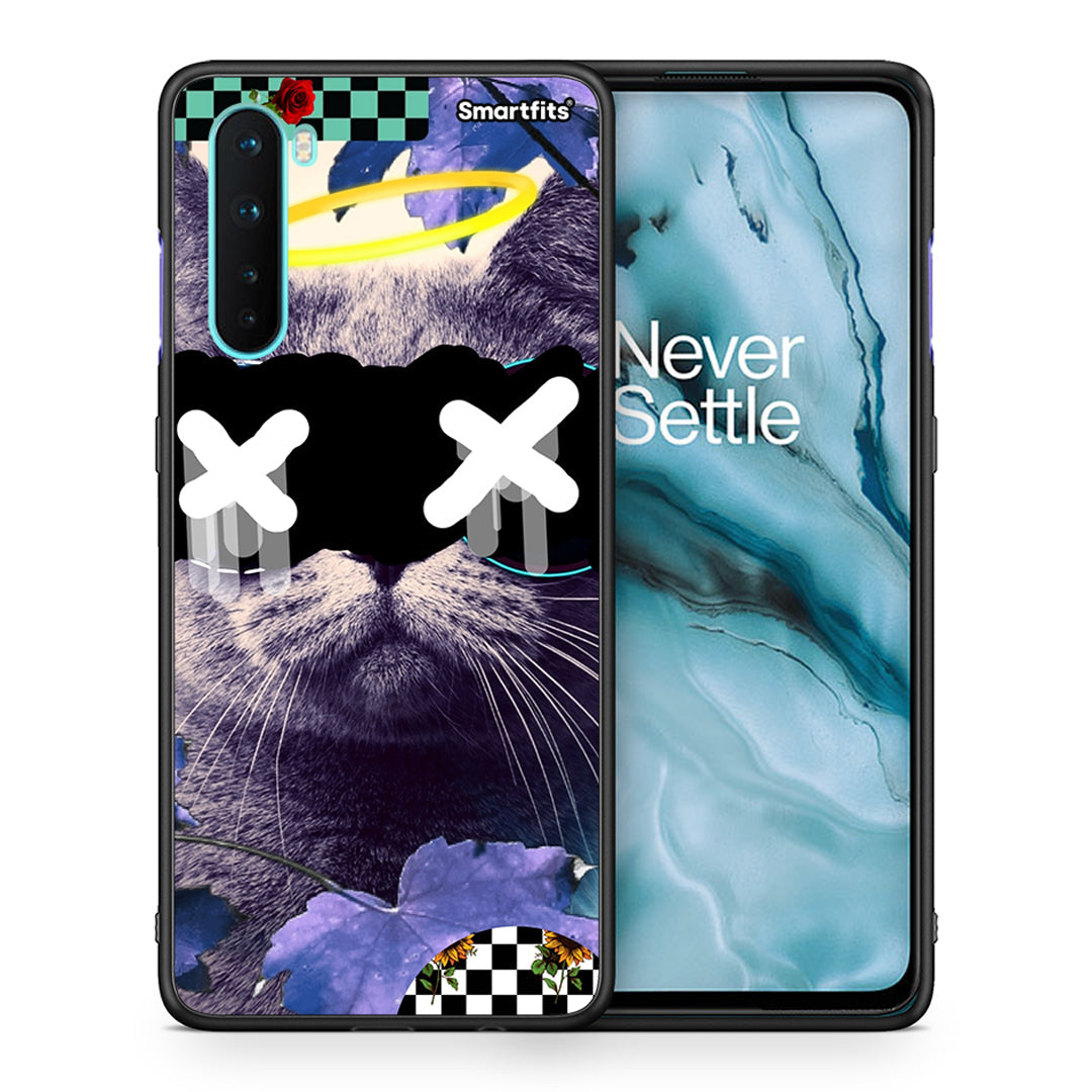 Θήκη OnePlus Nord 5G Cat Collage από τη Smartfits με σχέδιο στο πίσω μέρος και μαύρο περίβλημα | OnePlus Nord 5G Cat Collage case with colorful back and black bezels