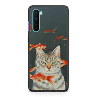 Thumbnail for OnePlus Nord 5G Cat Goldfish θήκη από τη Smartfits με σχέδιο στο πίσω μέρος και μαύρο περίβλημα | Smartphone case with colorful back and black bezels by Smartfits