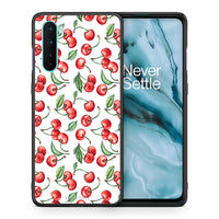 Thumbnail for Θήκη OnePlus Nord 5G Cherry Summer από τη Smartfits με σχέδιο στο πίσω μέρος και μαύρο περίβλημα | OnePlus Nord 5G Cherry Summer case with colorful back and black bezels