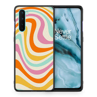 Thumbnail for Θήκη OnePlus Nord 5G Colourful Waves από τη Smartfits με σχέδιο στο πίσω μέρος και μαύρο περίβλημα | OnePlus Nord 5G Colourful Waves case with colorful back and black bezels