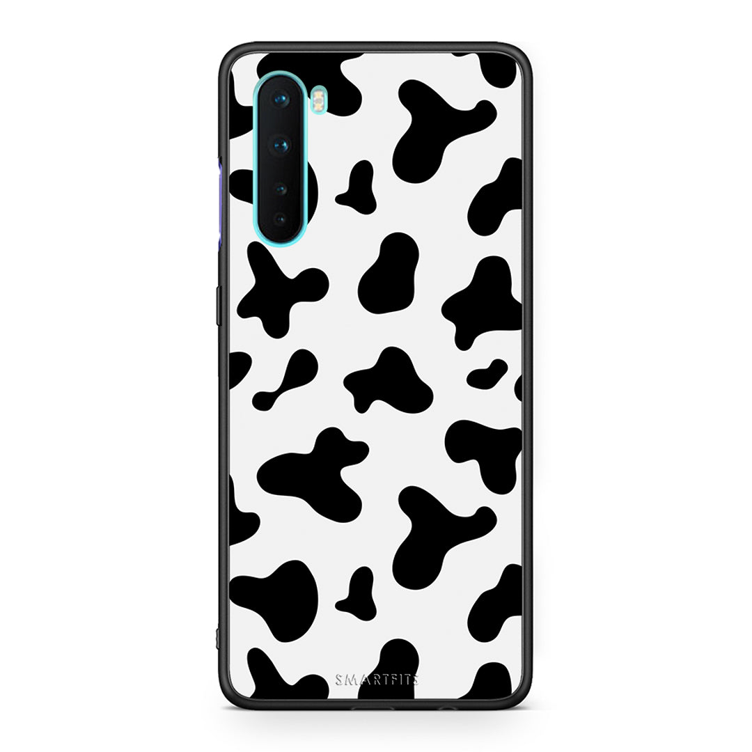 OnePlus Nord 5G Cow Print θήκη από τη Smartfits με σχέδιο στο πίσω μέρος και μαύρο περίβλημα | Smartphone case with colorful back and black bezels by Smartfits