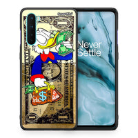 Thumbnail for Θήκη OnePlus Nord 5G Duck Money από τη Smartfits με σχέδιο στο πίσω μέρος και μαύρο περίβλημα | OnePlus Nord 5G Duck Money case with colorful back and black bezels
