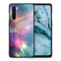 Thumbnail for Θήκη OnePlus Nord 5G Rainbow Galaxy από τη Smartfits με σχέδιο στο πίσω μέρος και μαύρο περίβλημα | OnePlus Nord 5G Rainbow Galaxy case with colorful back and black bezels