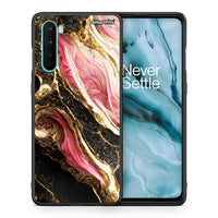 Thumbnail for Θήκη OnePlus Nord 5G Glamorous Pink Marble από τη Smartfits με σχέδιο στο πίσω μέρος και μαύρο περίβλημα | OnePlus Nord 5G Glamorous Pink Marble case with colorful back and black bezels