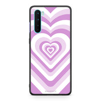 Thumbnail for OnePlus Nord 5G Lilac Hearts θήκη από τη Smartfits με σχέδιο στο πίσω μέρος και μαύρο περίβλημα | Smartphone case with colorful back and black bezels by Smartfits