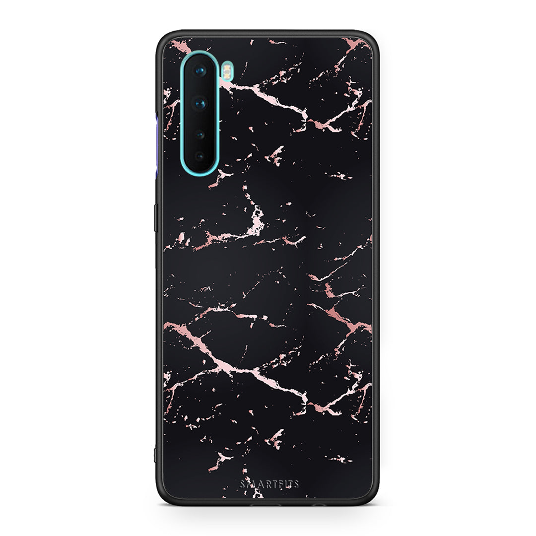 4 - OnePlus Nord 5G Black Rosegold Marble case, cover, bumper