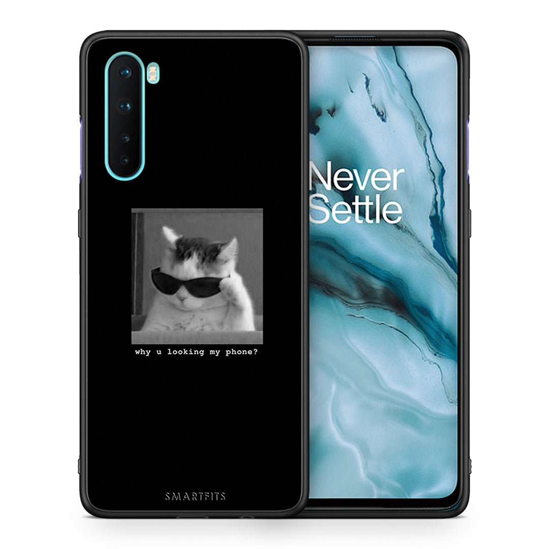 Θήκη OnePlus Nord 5G Meme Cat από τη Smartfits με σχέδιο στο πίσω μέρος και μαύρο περίβλημα | OnePlus Nord 5G Meme Cat case with colorful back and black bezels