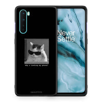 Thumbnail for Θήκη OnePlus Nord 5G Meme Cat από τη Smartfits με σχέδιο στο πίσω μέρος και μαύρο περίβλημα | OnePlus Nord 5G Meme Cat case with colorful back and black bezels