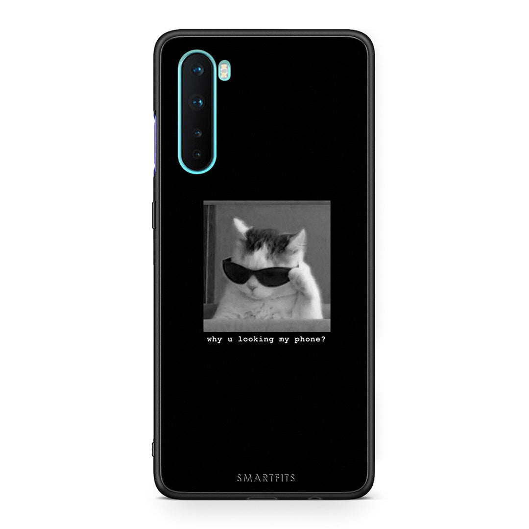 OnePlus Nord 5G Meme Cat θήκη από τη Smartfits με σχέδιο στο πίσω μέρος και μαύρο περίβλημα | Smartphone case with colorful back and black bezels by Smartfits