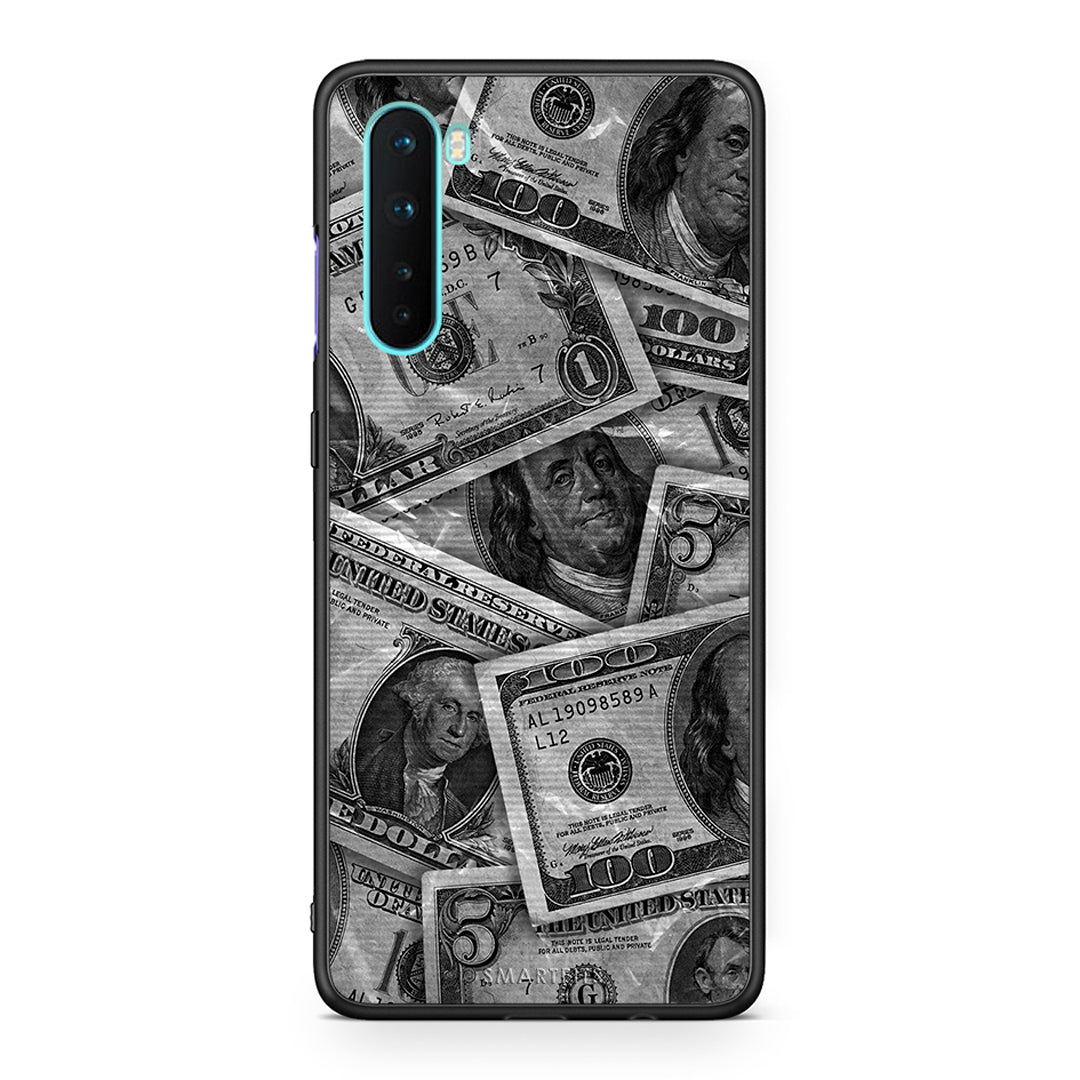 OnePlus Nord 5G Money Dollars θήκη από τη Smartfits με σχέδιο στο πίσω μέρος και μαύρο περίβλημα | Smartphone case with colorful back and black bezels by Smartfits