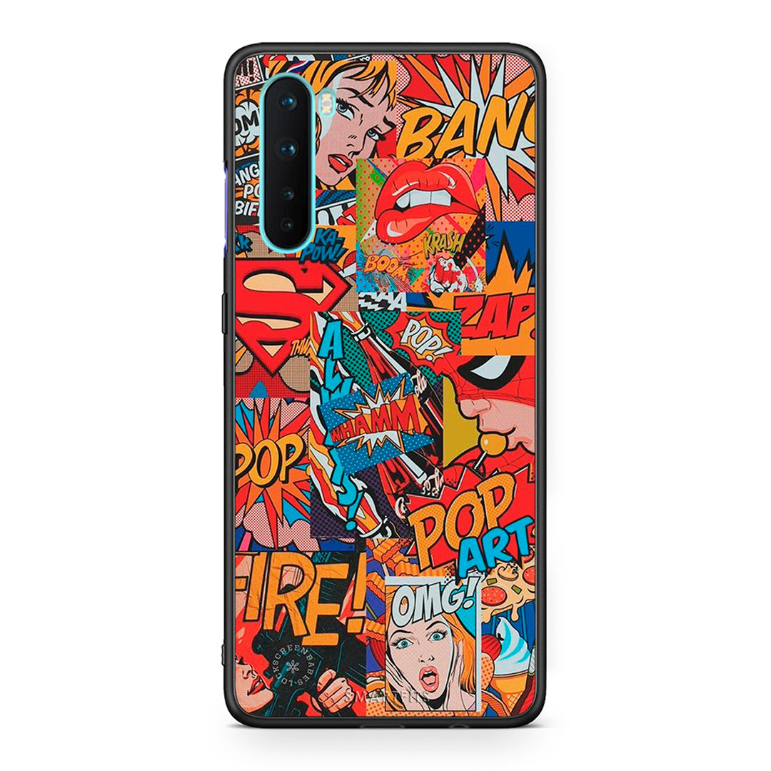 OnePlus Nord 5G PopArt OMG θήκη από τη Smartfits με σχέδιο στο πίσω μέρος και μαύρο περίβλημα | Smartphone case with colorful back and black bezels by Smartfits