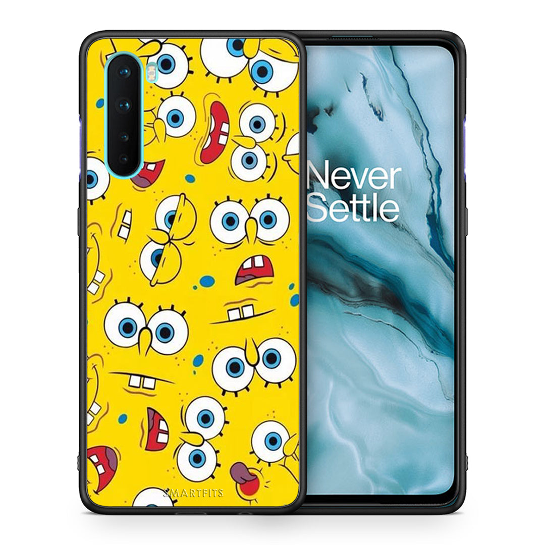 Θήκη OnePlus Nord 5G Sponge PopArt από τη Smartfits με σχέδιο στο πίσω μέρος και μαύρο περίβλημα | OnePlus Nord 5G Sponge PopArt case with colorful back and black bezels