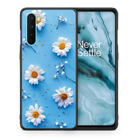 Thumbnail for Θήκη OnePlus Nord 5G Real Daisies από τη Smartfits με σχέδιο στο πίσω μέρος και μαύρο περίβλημα | OnePlus Nord 5G Real Daisies case with colorful back and black bezels