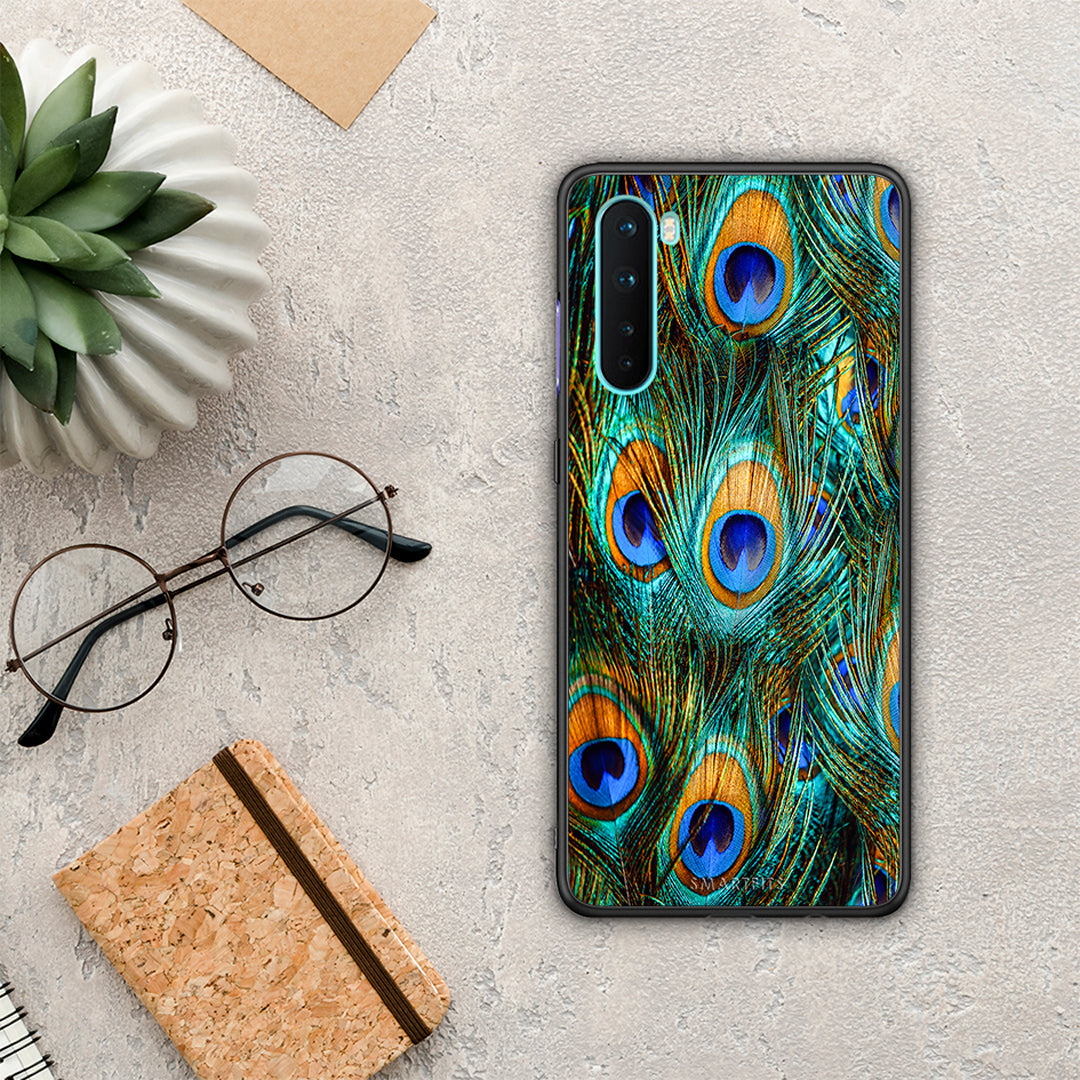 Real Peacock Feathers - OnePlus Nord 5G case
