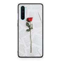 Thumbnail for OnePlus Nord 5G Red Rose θήκη από τη Smartfits με σχέδιο στο πίσω μέρος και μαύρο περίβλημα | Smartphone case with colorful back and black bezels by Smartfits