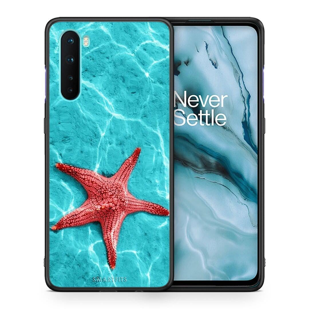 Θήκη OnePlus Nord 5G Red Starfish από τη Smartfits με σχέδιο στο πίσω μέρος και μαύρο περίβλημα | OnePlus Nord 5G Red Starfish case with colorful back and black bezels