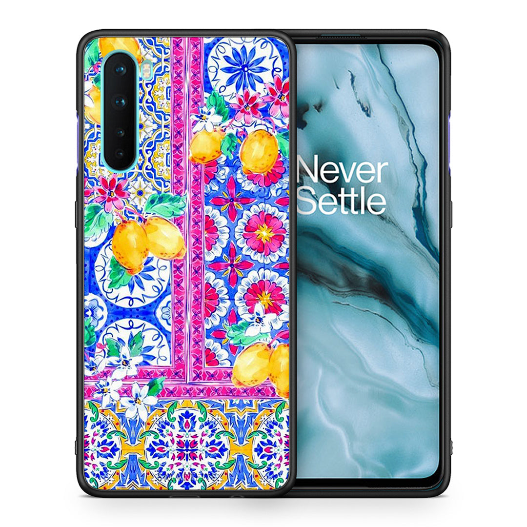 Θήκη OnePlus Nord 5G Retro Spring από τη Smartfits με σχέδιο στο πίσω μέρος και μαύρο περίβλημα | OnePlus Nord 5G Retro Spring case with colorful back and black bezels