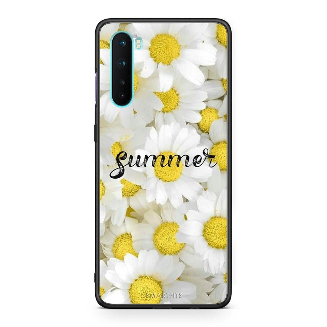 OnePlus Nord 5G Summer Daisies Θήκη από τη Smartfits με σχέδιο στο πίσω μέρος και μαύρο περίβλημα | Smartphone case with colorful back and black bezels by Smartfits