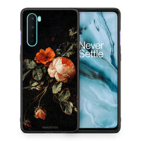 Thumbnail for Θήκη OnePlus Nord 5G Vintage Roses από τη Smartfits με σχέδιο στο πίσω μέρος και μαύρο περίβλημα | OnePlus Nord 5G Vintage Roses case with colorful back and black bezels