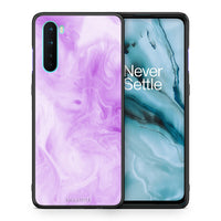 Thumbnail for Θήκη OnePlus Nord 5G Lavender Watercolor από τη Smartfits με σχέδιο στο πίσω μέρος και μαύρο περίβλημα | OnePlus Nord 5G Lavender Watercolor case with colorful back and black bezels