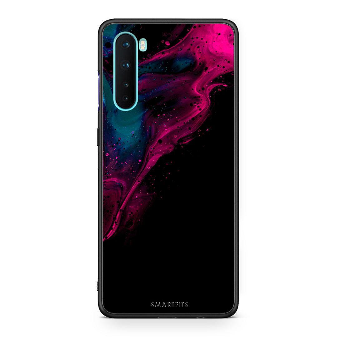 4 - OnePlus Nord 5G Pink Black Watercolor case, cover, bumper