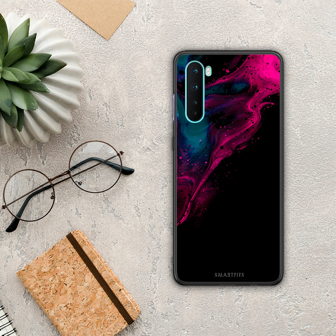 Watercolor Pink Black - OnePlus Nord 5G case