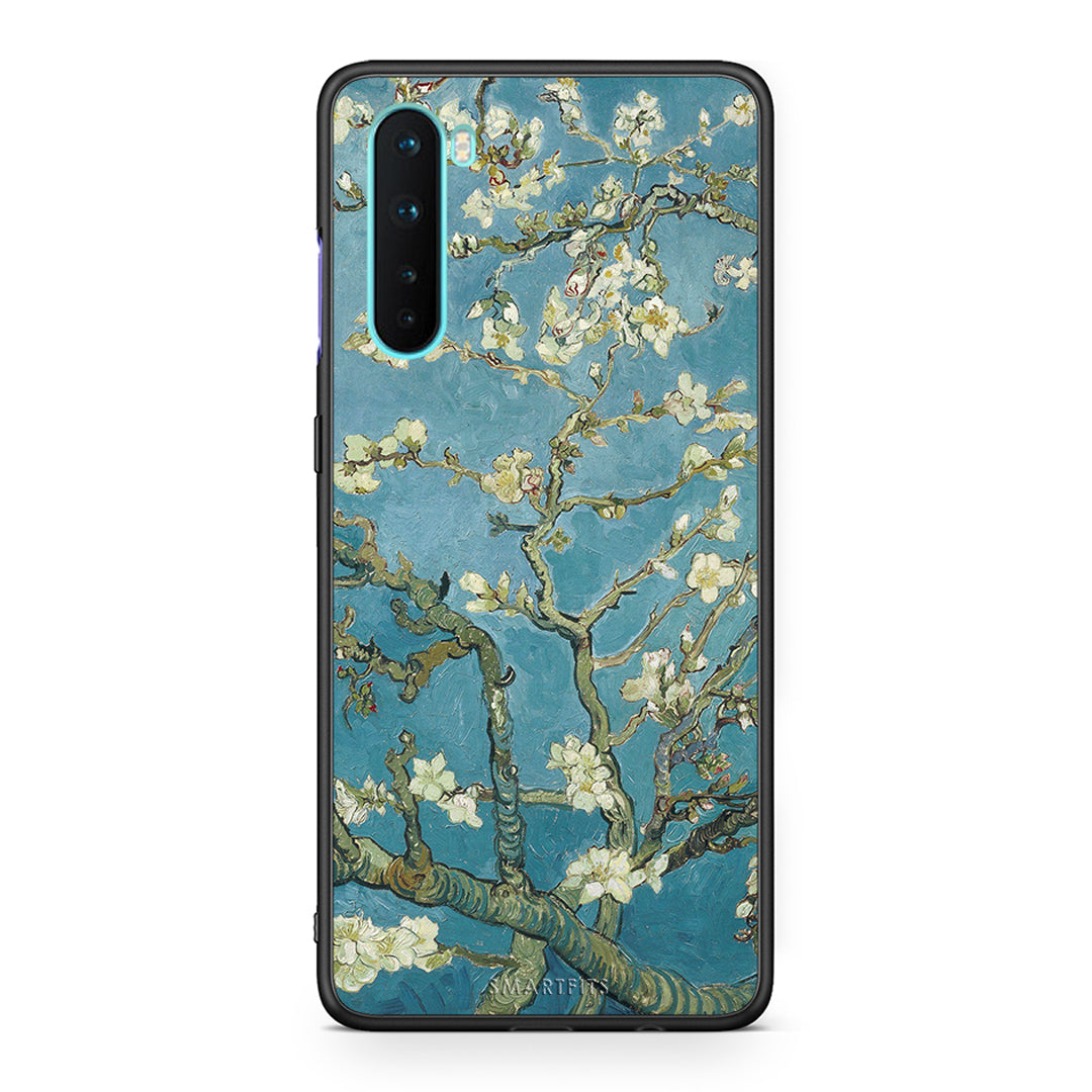 OnePlus Nord 5G White Blossoms θήκη από τη Smartfits με σχέδιο στο πίσω μέρος και μαύρο περίβλημα | Smartphone case with colorful back and black bezels by Smartfits