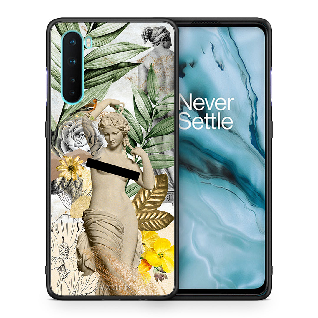 Θήκη OnePlus Nord 5G Woman Statue από τη Smartfits με σχέδιο στο πίσω μέρος και μαύρο περίβλημα | OnePlus Nord 5G Woman Statue case with colorful back and black bezels