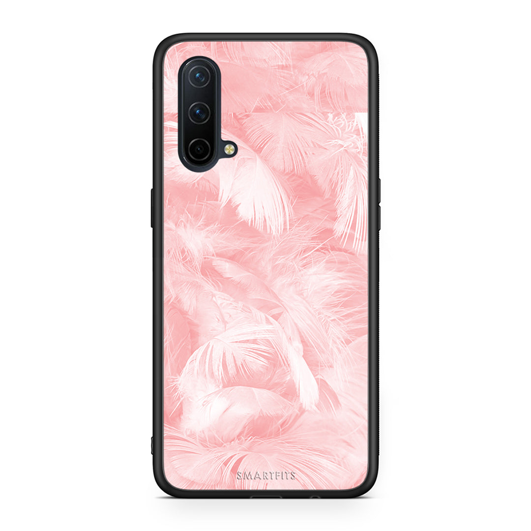 33 - OnePlus Nord CE 5G Pink Feather Boho case, cover, bumper