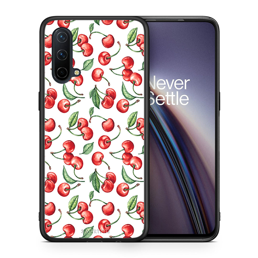 Θήκη OnePlus Nord CE 5G Cherry Summer από τη Smartfits με σχέδιο στο πίσω μέρος και μαύρο περίβλημα | OnePlus Nord CE 5G Cherry Summer case with colorful back and black bezels