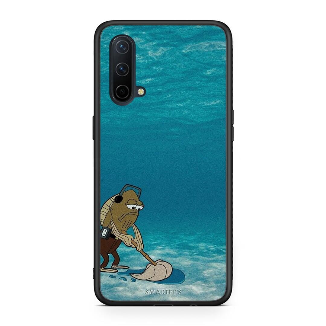 OnePlus Nord CE 5G Clean The Ocean Θήκη από τη Smartfits με σχέδιο στο πίσω μέρος και μαύρο περίβλημα | Smartphone case with colorful back and black bezels by Smartfits