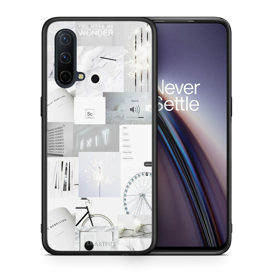 Θήκη Αγίου Βαλεντίνου OnePlus Nord CE 5G Collage Make Me Wonder από τη Smartfits με σχέδιο στο πίσω μέρος και μαύρο περίβλημα | OnePlus Nord CE 5G Collage Make Me Wonder case with colorful back and black bezels