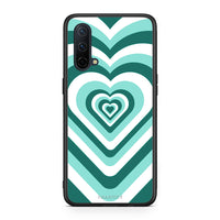 Thumbnail for OnePlus Nord CE 5G Green Hearts θήκη από τη Smartfits με σχέδιο στο πίσω μέρος και μαύρο περίβλημα | Smartphone case with colorful back and black bezels by Smartfits
