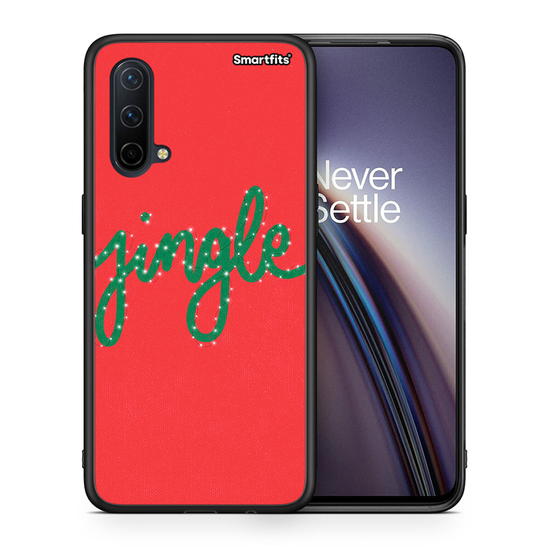 Θήκη OnePlus Nord CE 5G Jingle Xmas από τη Smartfits με σχέδιο στο πίσω μέρος και μαύρο περίβλημα | OnePlus Nord CE 5G Jingle Xmas case with colorful back and black bezels