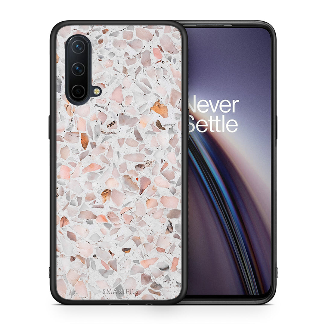 Θήκη OnePlus Nord CE 5G Marble Terrazzo από τη Smartfits με σχέδιο στο πίσω μέρος και μαύρο περίβλημα | OnePlus Nord CE 5G Marble Terrazzo case with colorful back and black bezels