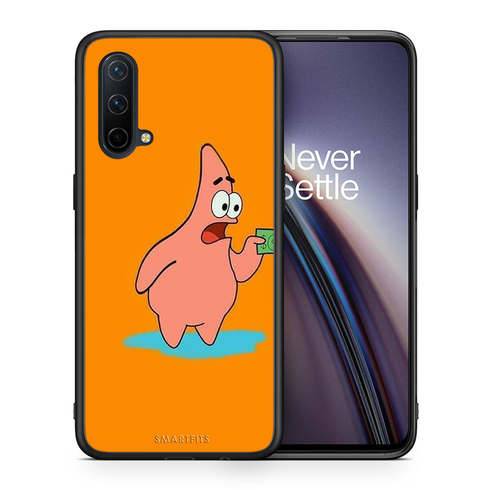 Θήκη Αγίου Βαλεντίνου OnePlus Nord CE 5G No Money 1 από τη Smartfits με σχέδιο στο πίσω μέρος και μαύρο περίβλημα | OnePlus Nord CE 5G No Money 1 case with colorful back and black bezels