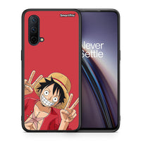 Thumbnail for Θήκη OnePlus Nord CE 5G Pirate Luffy από τη Smartfits με σχέδιο στο πίσω μέρος και μαύρο περίβλημα | OnePlus Nord CE 5G Pirate Luffy case with colorful back and black bezels