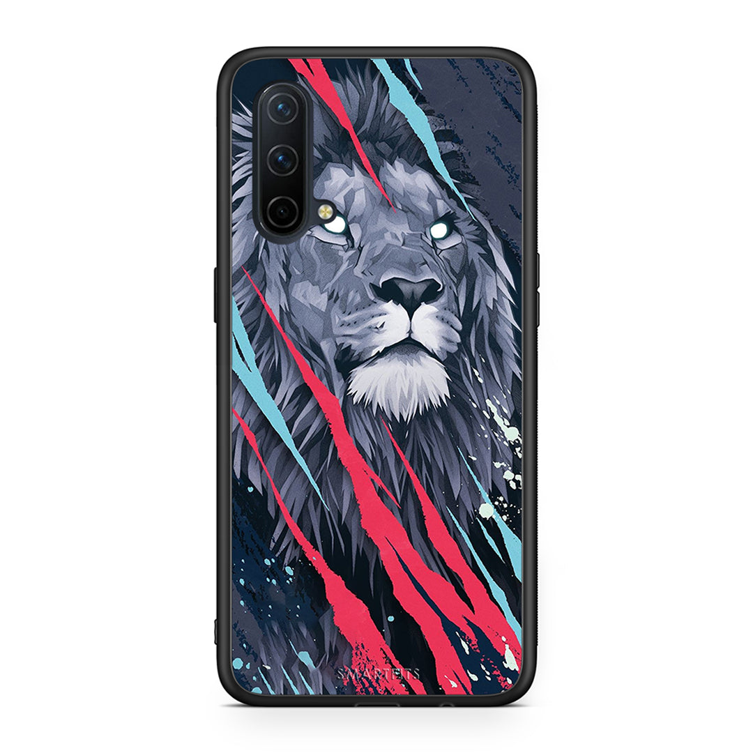 4 - OnePlus Nord CE 5G Lion Designer PopArt case, cover, bumper