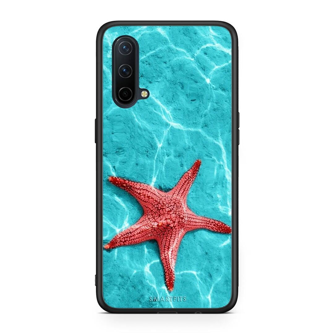 OnePlus Nord CE 5G Red Starfish Θήκη από τη Smartfits με σχέδιο στο πίσω μέρος και μαύρο περίβλημα | Smartphone case with colorful back and black bezels by Smartfits