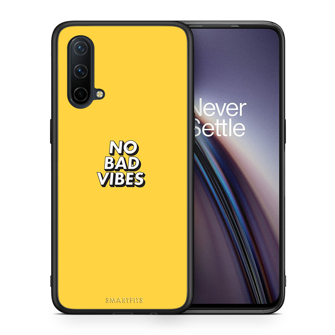 Θήκη OnePlus Nord CE 5G Vibes Text από τη Smartfits με σχέδιο στο πίσω μέρος και μαύρο περίβλημα | OnePlus Nord CE 5G Vibes Text case with colorful back and black bezels