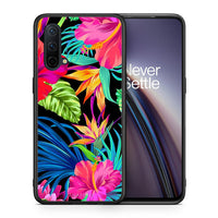 Thumbnail for Θήκη OnePlus Nord CE 5G Tropical Flowers από τη Smartfits με σχέδιο στο πίσω μέρος και μαύρο περίβλημα | OnePlus Nord CE 5G Tropical Flowers case with colorful back and black bezels