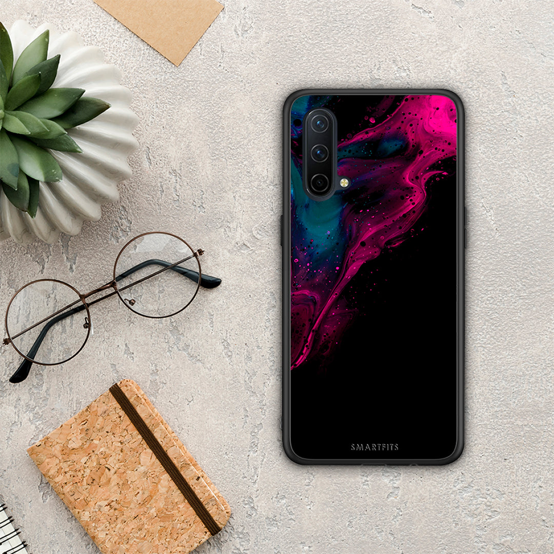 Watercolor Pink Black - OnePlus Nord CE 5G case