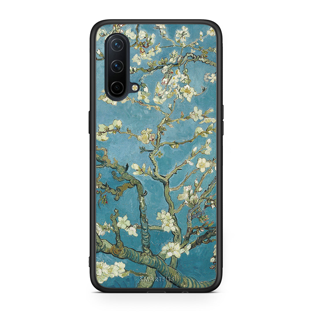 OnePlus Nord CE 5G White Blossoms θήκη από τη Smartfits με σχέδιο στο πίσω μέρος και μαύρο περίβλημα | Smartphone case with colorful back and black bezels by Smartfits