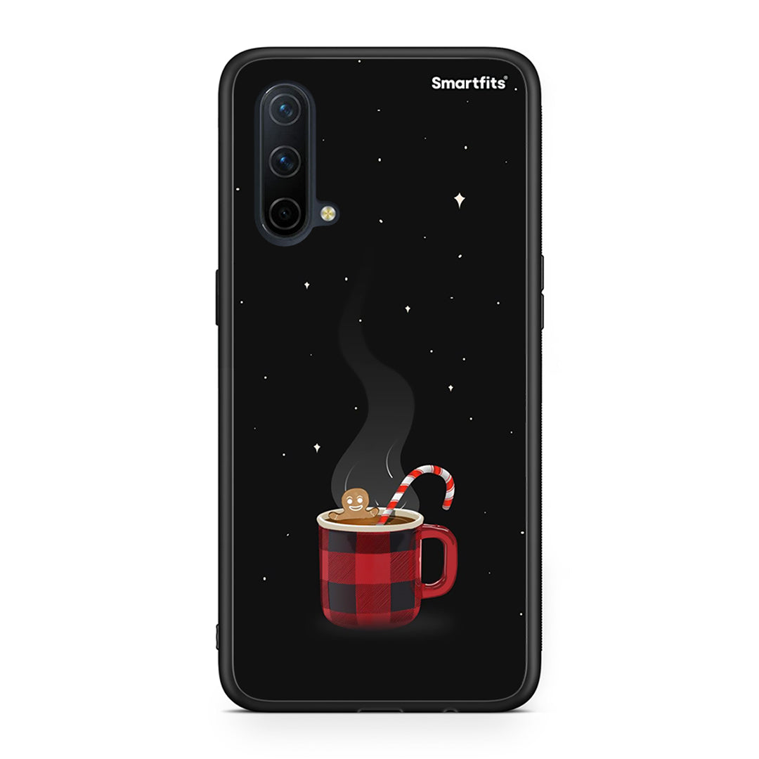 OnePlus Nord CE 5G Xmas Bathing θήκη από τη Smartfits με σχέδιο στο πίσω μέρος και μαύρο περίβλημα | Smartphone case with colorful back and black bezels by Smartfits