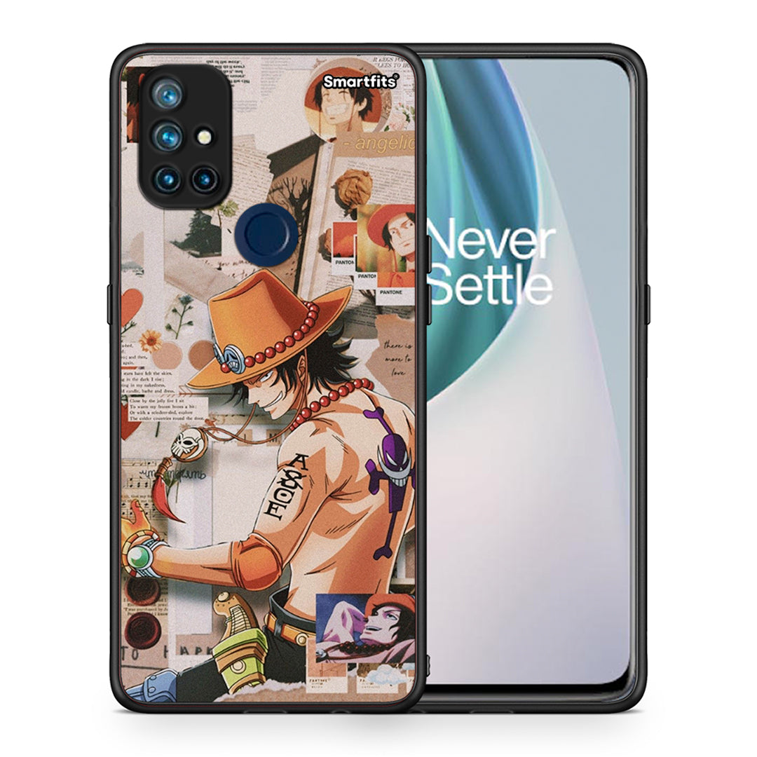 Θήκη OnePlus Nord N10 5G Anime Collage από τη Smartfits με σχέδιο στο πίσω μέρος και μαύρο περίβλημα | OnePlus Nord N10 5G Anime Collage case with colorful back and black bezels