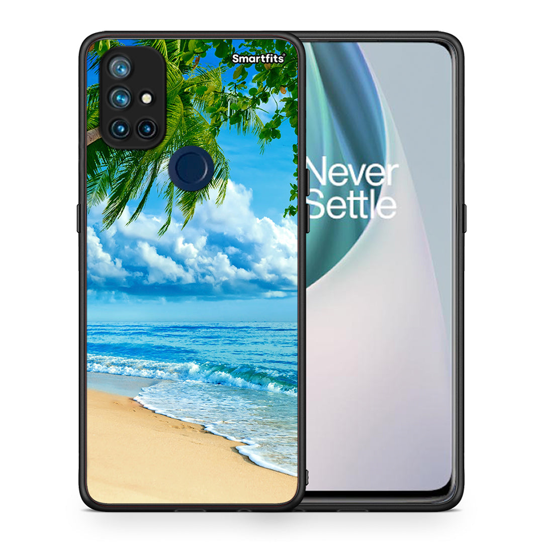 Θήκη OnePlus Nord N10 5G Beautiful Beach από τη Smartfits με σχέδιο στο πίσω μέρος και μαύρο περίβλημα | OnePlus Nord N10 5G Beautiful Beach case with colorful back and black bezels