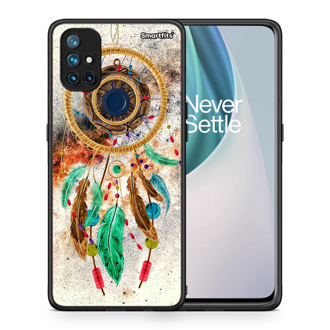 Θήκη OnePlus Nord N10 5G DreamCatcher Boho από τη Smartfits με σχέδιο στο πίσω μέρος και μαύρο περίβλημα | OnePlus Nord N10 5G DreamCatcher Boho case with colorful back and black bezels