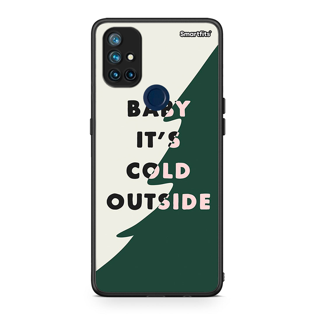 OnePlus Nord N10 5G Cold Outside θήκη από τη Smartfits με σχέδιο στο πίσω μέρος και μαύρο περίβλημα | Smartphone case with colorful back and black bezels by Smartfits